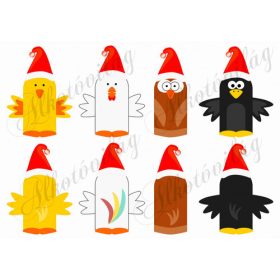 bagoly, csirke, kakas, holló