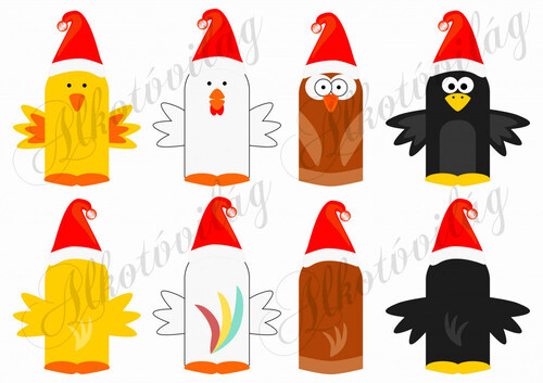 Karácsonyi állatos ujjbábok 5