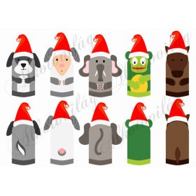 Karácsonyi állatos ujjbábok 6