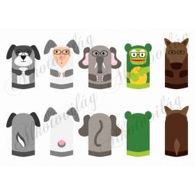 Szemüveges állatos ujjbábok 6