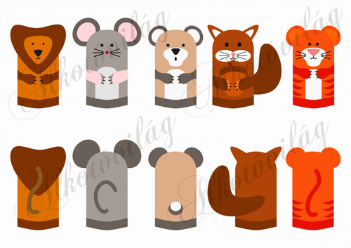 oroszlán, tigris, mókus, egér, maci