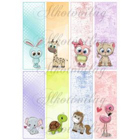 Könyvjelzők állatkákkal lányos színekben