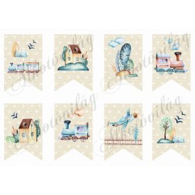 Fiús minták pöttyös banner alapon