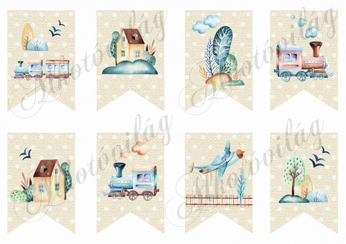 Fiús minták pöttyös banner alapon