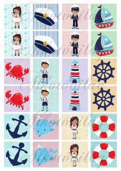 Memóriakártyák MATRÓZOS mintákkal