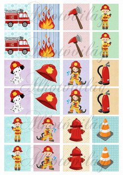Memóriakártyák TŰZOLTÓS mintákkal