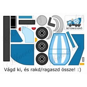 Feladatlap gyerekeknek - BETONKEVERŐ összerakása
