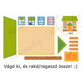 Feladatlap gyerekeknek - HÁZ összerakása