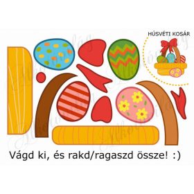 Feladatlap gyerekeknek - HÚSVÉTI KOSÁR összerakása
