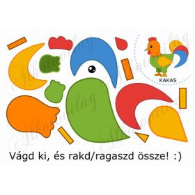 Feladatlap gyerekeknek - KAKAS összerakása