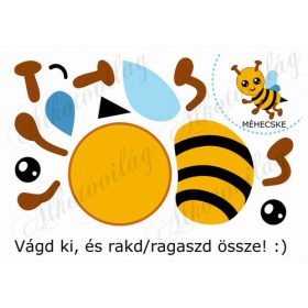 Feladatlap gyerekeknek - MÉHECSKE összerakása