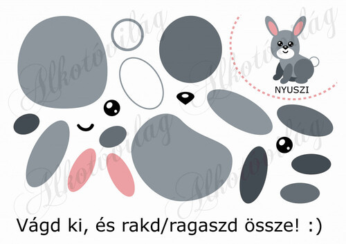 Feladatlap gyerekeknek - NYUSZI összerakása