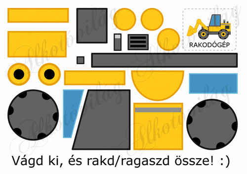 Feladatlap gyerekeknek - RAKODÓGÉP összerakása