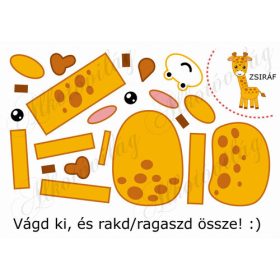 Feladatlap gyerekeknek - ZSIRÁF összerakása