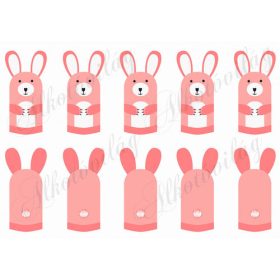 Ujjbábok- rózsaszín nyuszi csapat