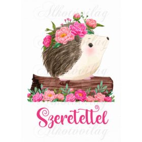 Süni rózsákkal SZERETETTEL felirattal