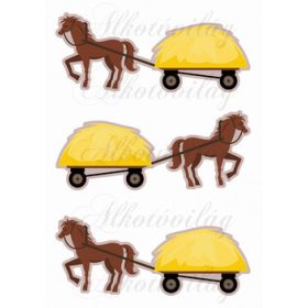 Lovak szekérrel - 19cm