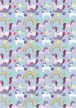 Unikornisok szivárvánnyal, felhővel, szivekkel