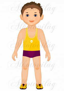 Öltöztetős fiú - Máté - 29 cm