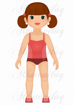 Öltöztetős lány -Netti baba 29 cm