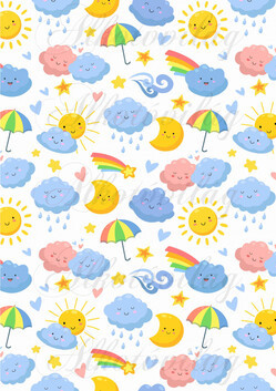 Időjárás elemek - nap, felhő, szél