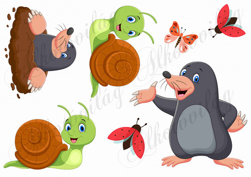 Meseszereplők - vakondok, csiga