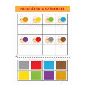 Oktatókártyák - PÁROSÍTSD A SZÍNEKKEL - CSIGÁK