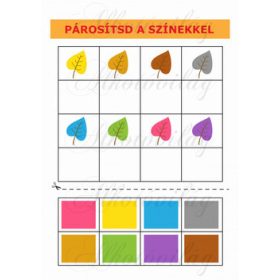 Oktatókártyák - PÁROSÍTSD A SZÍNEKKEL - LEVELEK