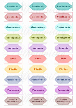 Napirend kiegészítők, feliratok