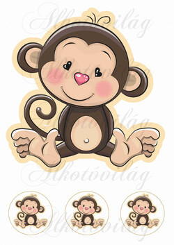 Cuki állatkák - MAJOM - 20 cm magas