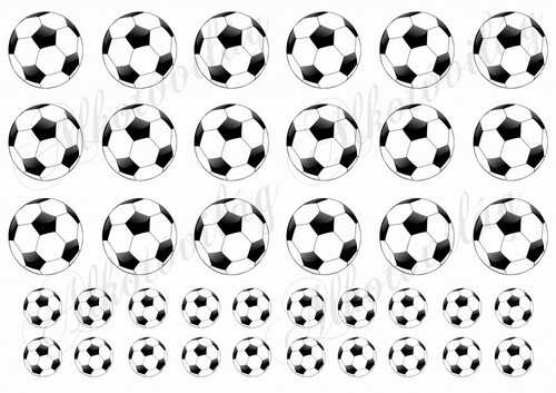 Focilabdák 2 és 4 cm-es méretben