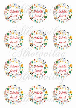 Iskolás leszek feliratos körök iskolai eszközökkel KICSIBEN