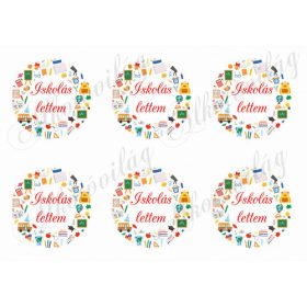 ISKOLÁS LETTEM feliratos körök iskolai eszközökkel
