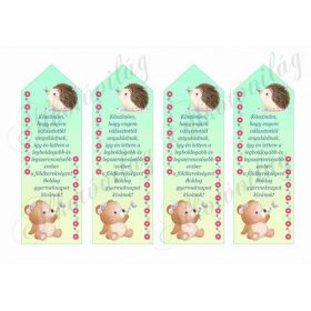   Könyvjelzők gyermeknapra macival és sünivel - ANYUKÁDNAK felirattal