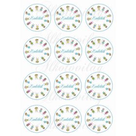 Emlékül körök gyerekekkel - 6 cm