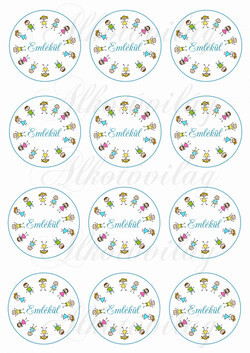 Emlékül körök gyerekekkel - 6 cm