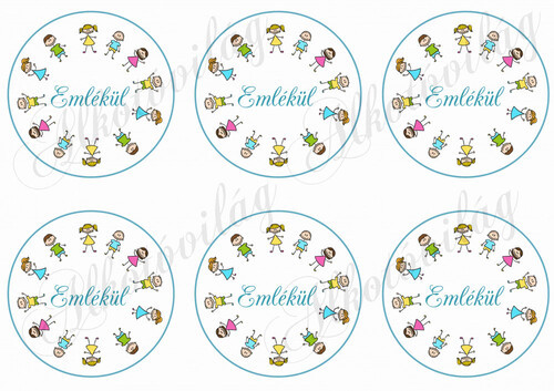 Emlékül körök gyerekekkel - 9cm