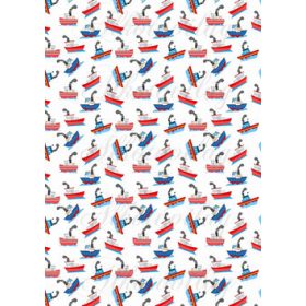 Apró hajók kék-piros színben