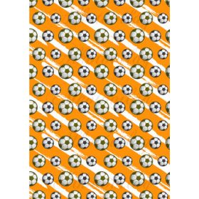 Focilabdák narancs és fehér alapon