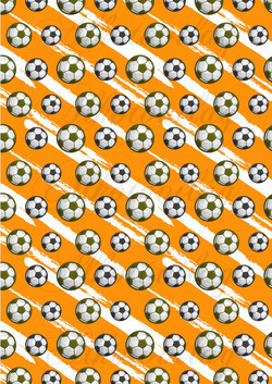 Focilabdák narancs és fehér alapon