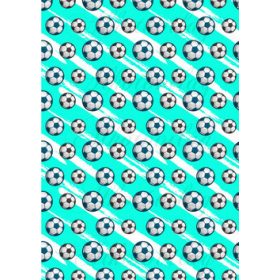 Focilabdák türkiz és fehér alapon