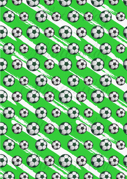Focilabdák zöld és fehér alapon
