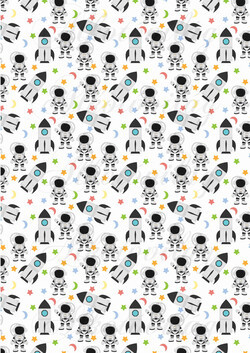 Űrhajók és űrhajósok csillagokkal, holdakkal