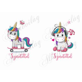 Unikornisok SZERETETTEL felirattal 2