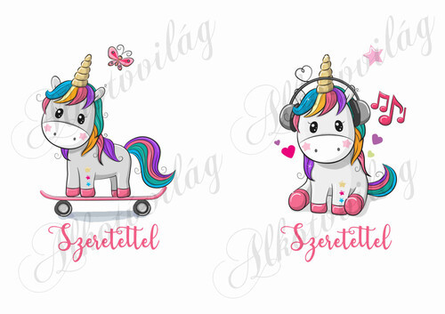 Unikornisok SZERETETTEL felirattal 2