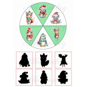 Készségfejlesztő játék karácsonyi cuki állatkákkal