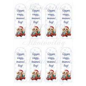 Motivációs könyvjelzők karácsonyi kutyusokkal