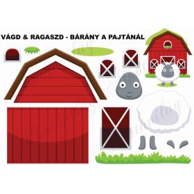 Vágd és ragaszd-BÁRÁNY A PAJTÁNÁL