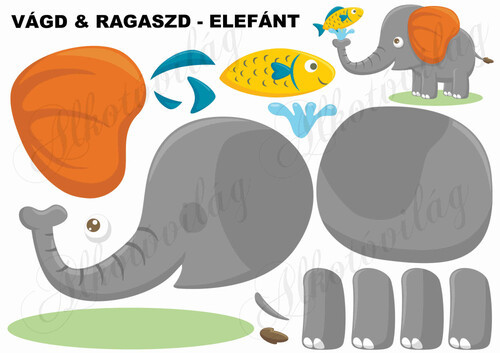 Vágd és ragaszd-ELEFÁNT