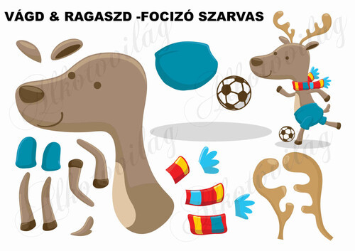Vágd és ragaszd-FOCIZÓ SZARVAS